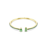 Matrix cuff, Mixed cuts, Green, Gold-tone plated